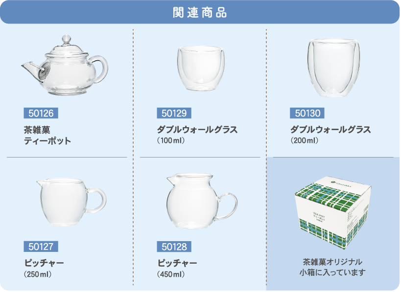 特集ページ/茶雑菓 ガラス茶器｜株式会社 吉村 - お茶や海苔