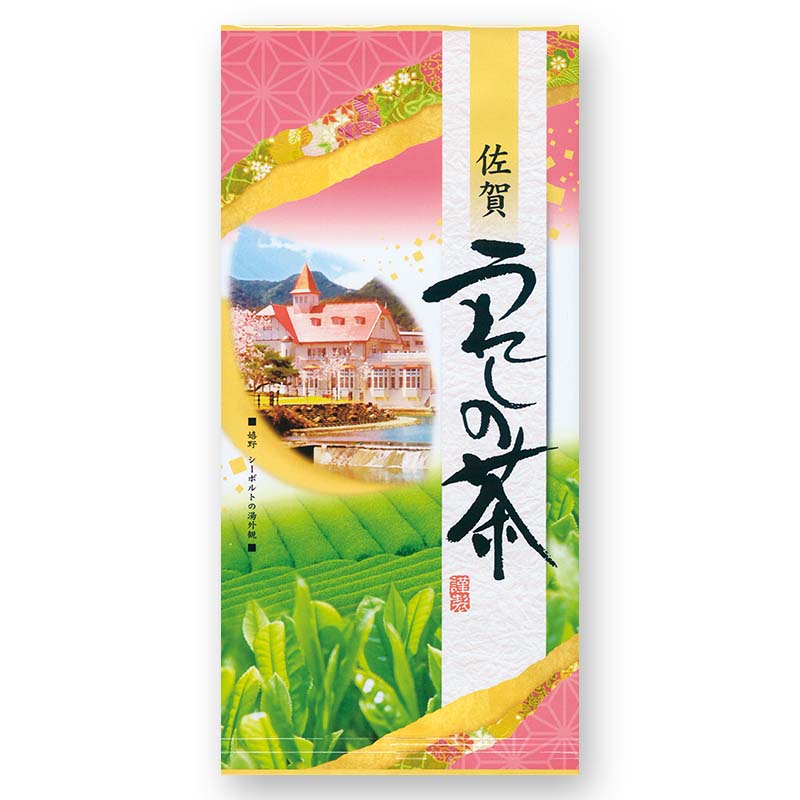 100gｱﾙﾐNY平袋 うれしの茶（ピンク）旧4420