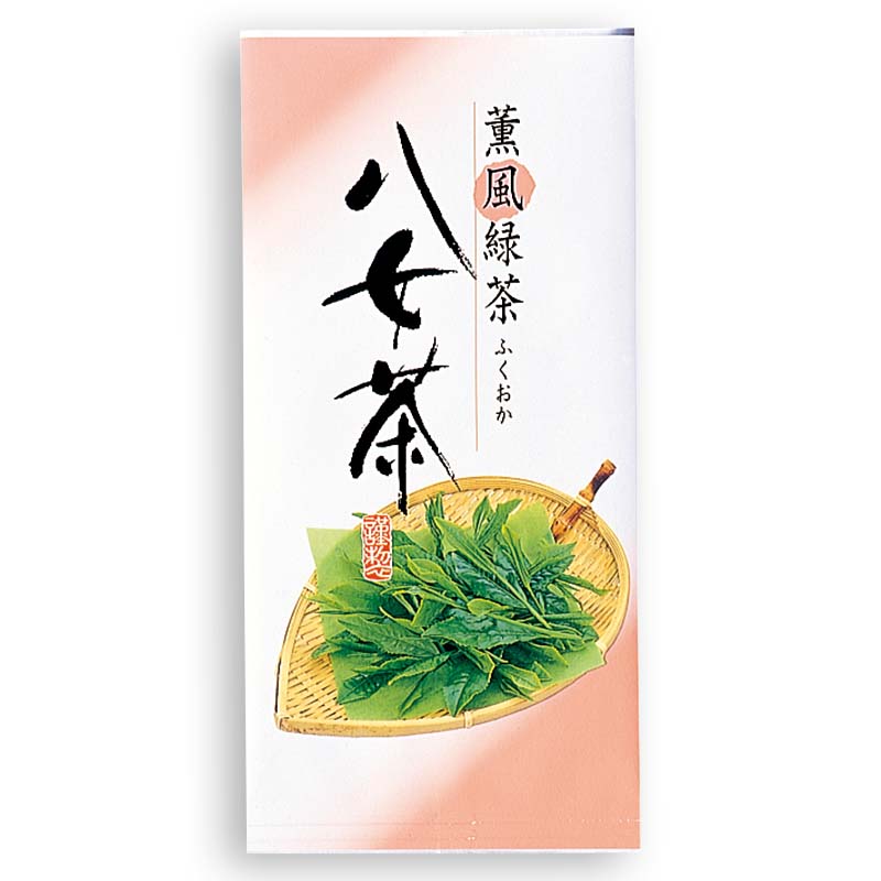 100gｱﾙﾐNY平袋 八女茶 （ピンク）旧2033