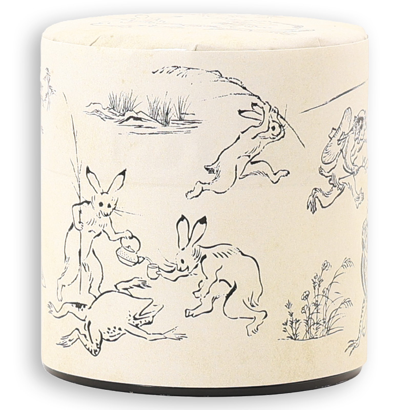 １００ｇ和紙缶Ｓ　鳥獣戯画